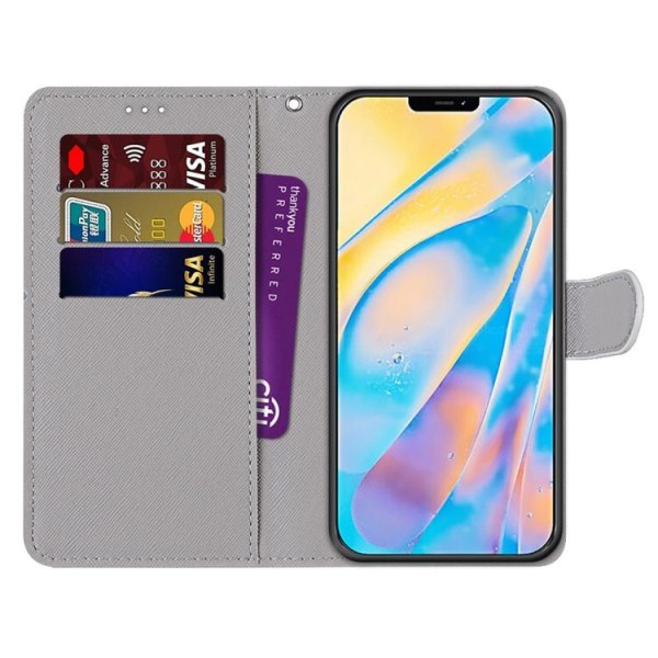 Plånbok med mönster för iPhone 12 / 12 PRO multifärg