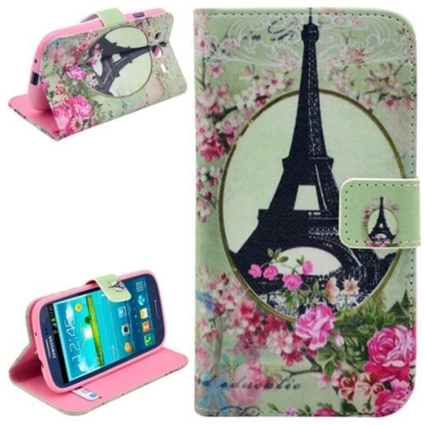 Eiffeltornet blommor - Plånbok till Samsung Galaxy S3