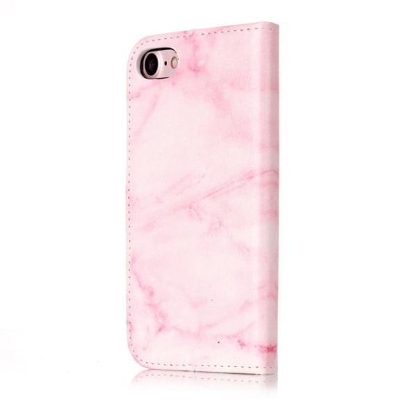 Plånbok med marmor-mönster till iPhone 7/8/SE Rosa