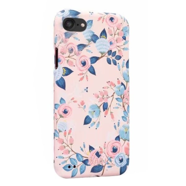 360 gradersskal med blommigt mönster - iPhone 7/8/SE Rosa