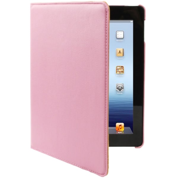 Roterbart läderfodral till Apple iPad 2/3/4 Rosa