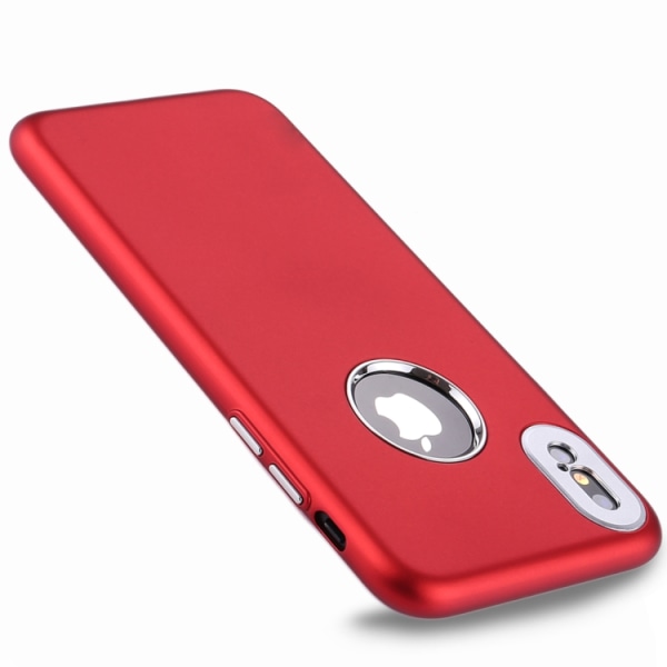 TPU skal med kameraskydd för iPhone X Röd