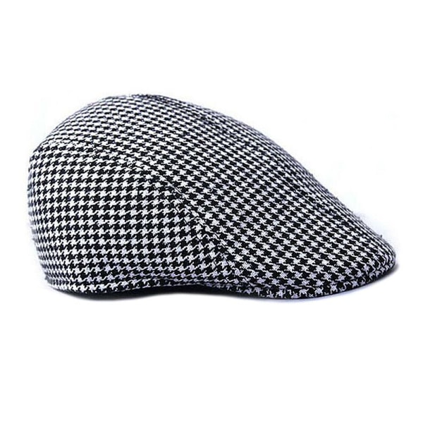 Flat Cap / Gatsby / Gubbkeps Rutig - Olika färger white