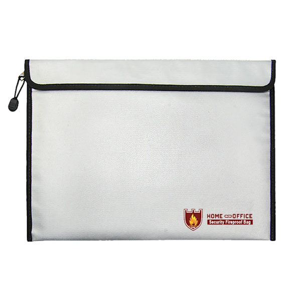 Brannsikker dokumentpose 1 STK | Brannsikker Vanntett Veske Cover Pose Beholder for A4-dokumenter, Hvit, 38*28cm