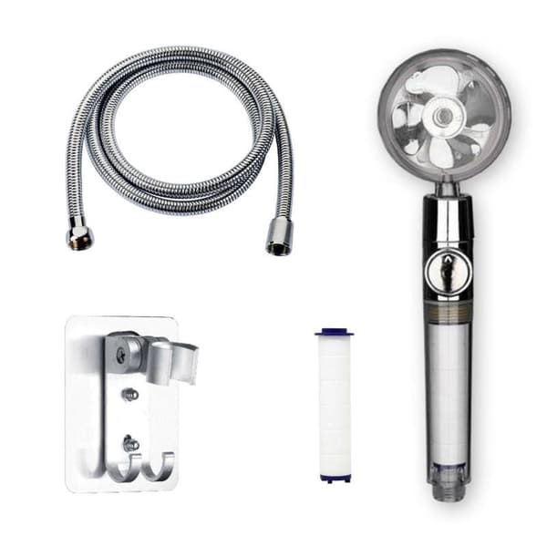 Turbo brusehoved med slange og vandfilter