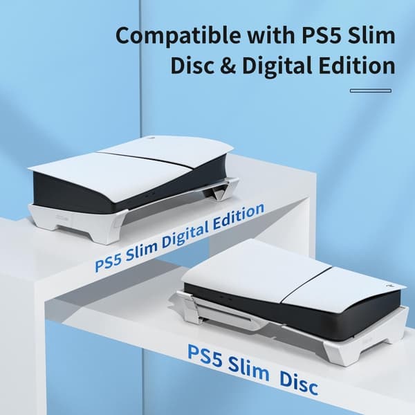 Horisontalt Stativ til PlayStation 5 Hvid PS5 digital version