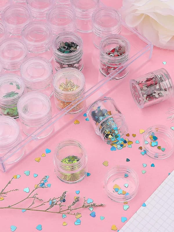 30 Rutor Diamant Broderi Förvaringslåda Transparent Nagelfil Bead Förvaringslåda (d-583-a)