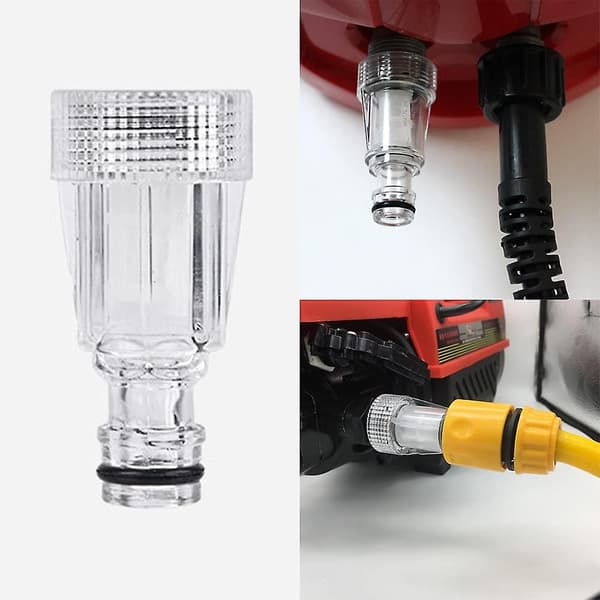 Vattenfilter för högtryckstvätt, tvättmaskin, inloppsfilter, slanginloppsfilter, 3/4 tum anslutning, trädgårdskoppling, 2-pack