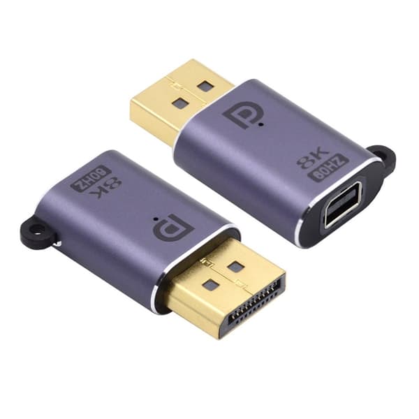 Mini DisplayPort DP til DisplayPort Adapter 8K 60Hz Blå