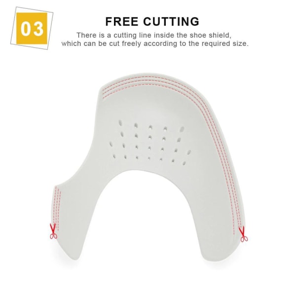 Kenkiensuojat Rypyiltä - Kävelyrypyt Tennareissa - 36-45 - Anti-Crease white