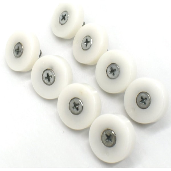 8 stk. Nylon bærehjul (diameter 19 mm) bærehjul med skrue sm