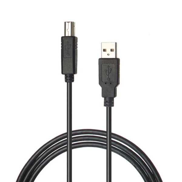 USB 2.0 Kabel Typ A Hane - Typ B Hane 1,5m Skrivarkabel Svart svart