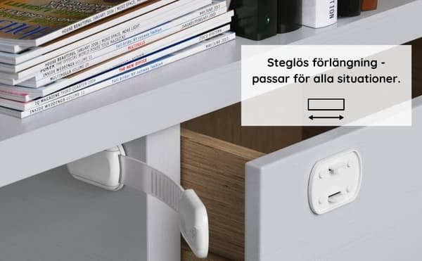 10X Børnesikring sikkerhedslås til skuffer