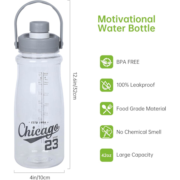 1,5 liters vattenflaska - BPA-fri - En gallons vattenflaska