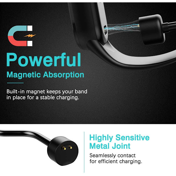 Magnetisk USB-lader for Xiaomi Mi Band 5