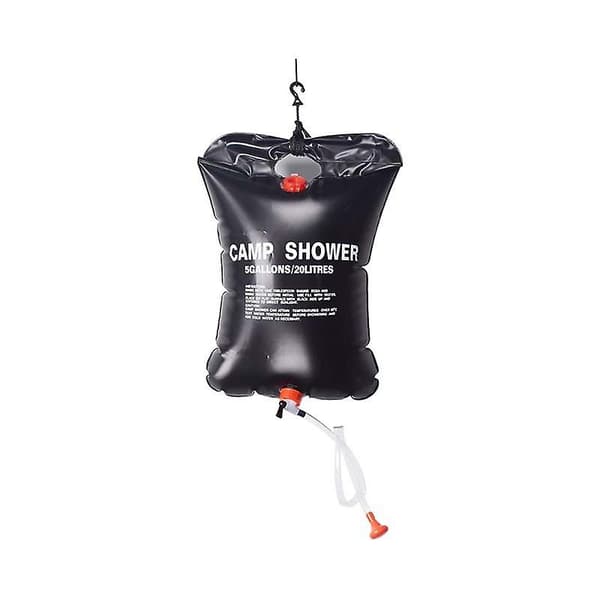 Campingduschset, Solcampingduschväska 20L, Svart