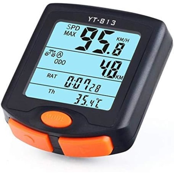 （11,5*11*3cm）Trådbunden cykelcomputer Vattentät cykelcomputer Odometer