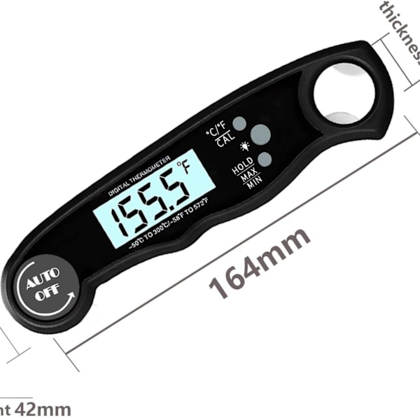 Grilltermometer Sort