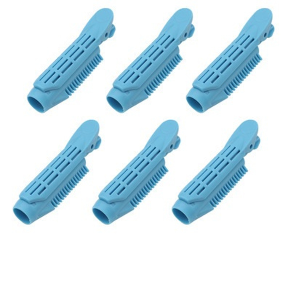 6 stk. 10,5 cm Hår Air Bangs Roll Fluffy Hårklemme Dame Hårtilbehør sky blue