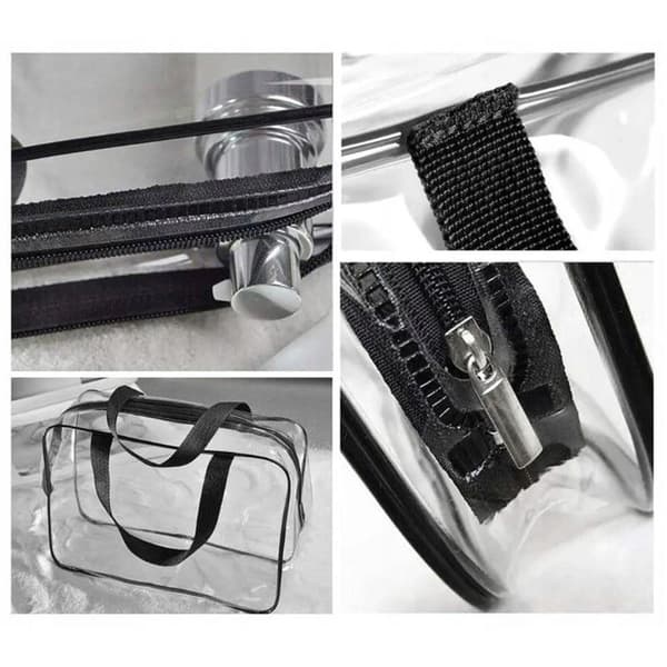 Genomskinliga Toalettsaker - 3-pack - PVC