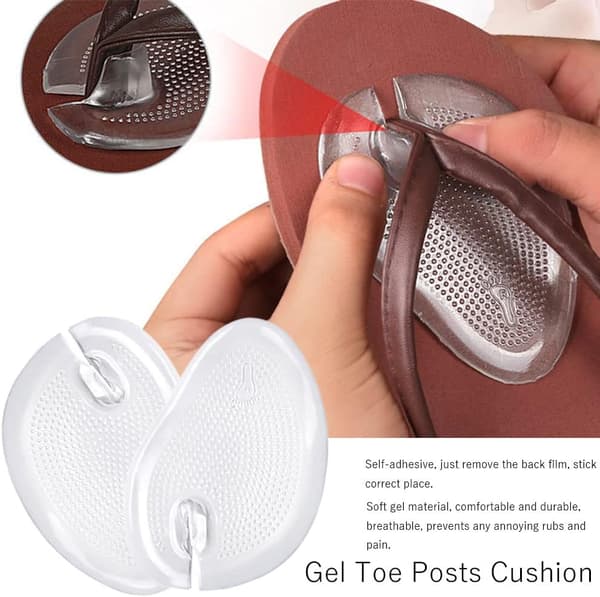 4 st/2 par Flip Flop Sandaler Kuddar Flip Flops Slitstarka Tåskydd Gel Tå Post Matta