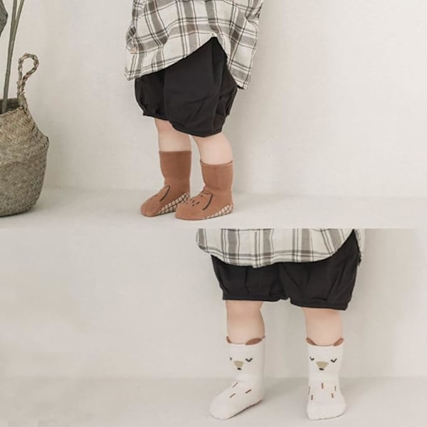 5 par sklisikre sokker for baby og gutter M m