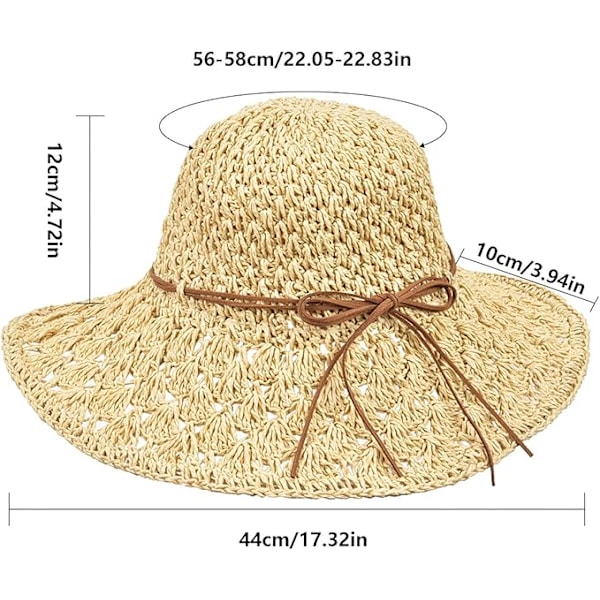 Solhat Foldbar Sommersolbeskyttende Strandhat