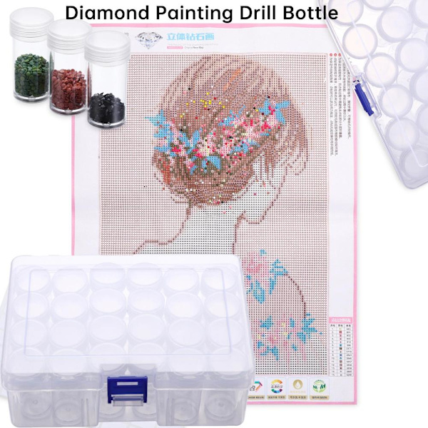 Diamantmaling Pärlförvaringsbehållare 24PCS