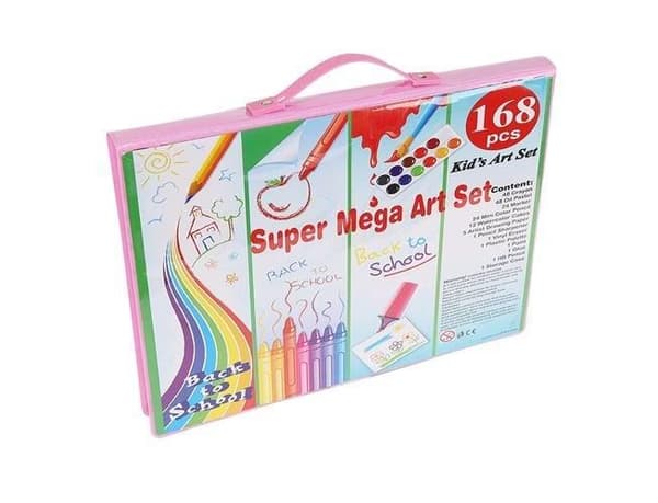 XL Målarset / Kritor / Pennset - 168 delar i väska