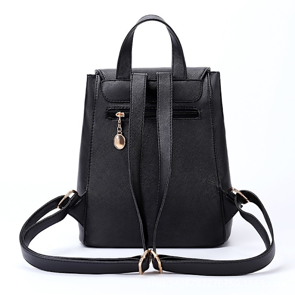 Ryggsäck Dam Elegant Väska Stor Skolväska Modern Ryggsäck black
