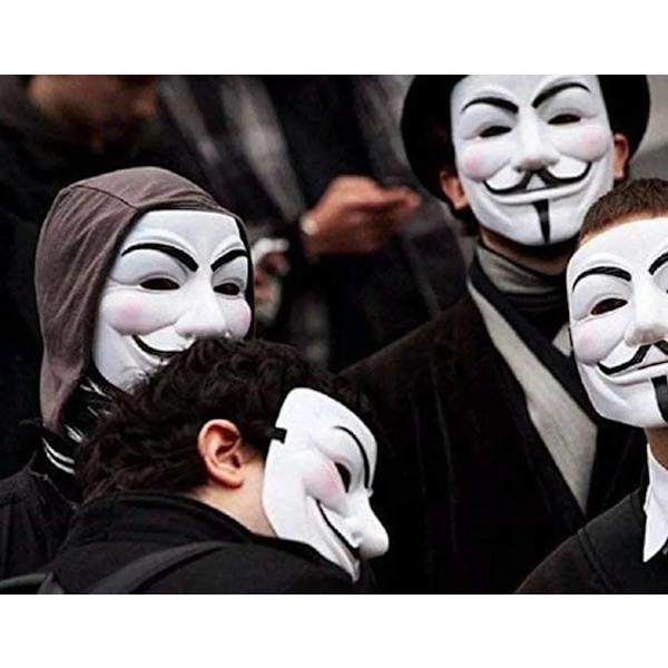 Guy Fawkes Hartsmask V för Vendetta Anonym Fest Cosplay Kostym Halloween