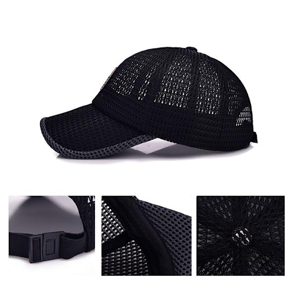 Mesh-keps för män Justerbara andningsbara kepsar män Gray
