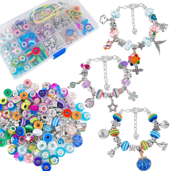 Set, charm armband för flickor, smyckestillverkningssats för barn -