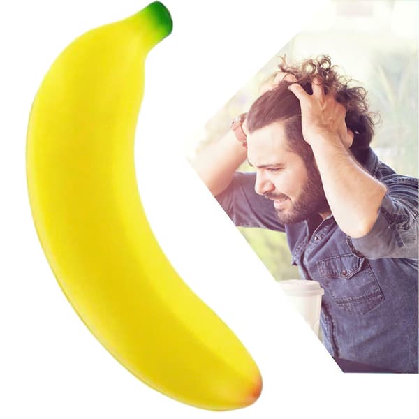 Stressbanan Squeeze Fidget Banan Klemmebanan