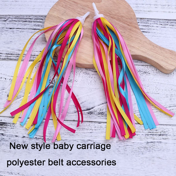 1 par Barn Cykel Tofs Band, Barn Scooter Styre Streamers Cykelgrepp Band Baby-Multicolor