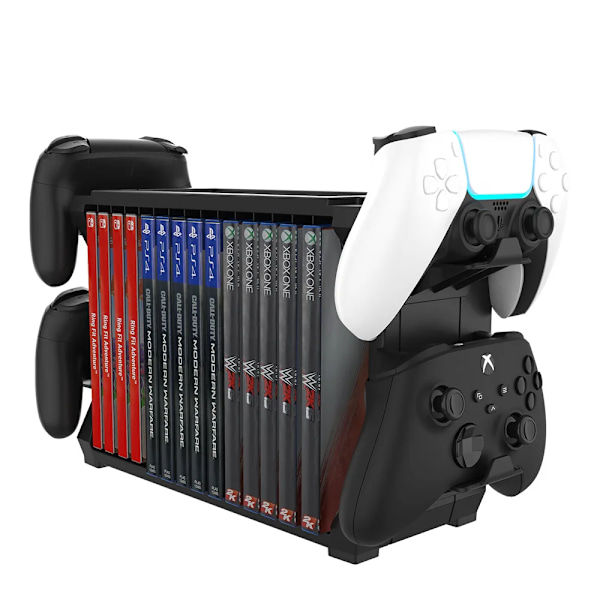 Multifunksjonell spillagringsholder for PS5 CD-disk hodetelefonstativ