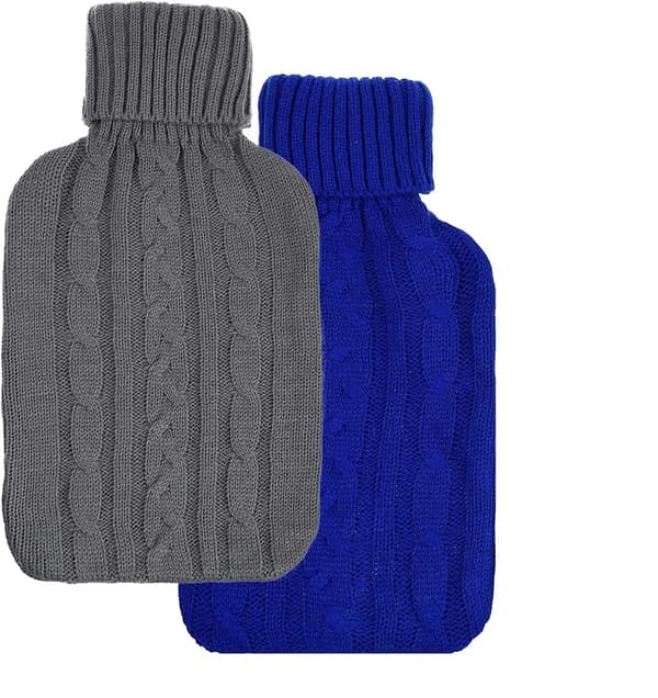 2-pack neulottu suojus 2L kuumavesipullolle, vain suojus