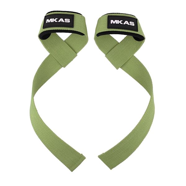 Tyngdlyftningsremmar Dämpade handledsremmar Styrketräningsstöd Marklyftsband för män MKAS 2pcs Green