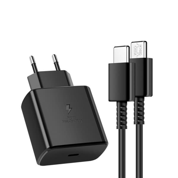 Hurtigoplader til Samsung USB-C + 1M USB C-kabel
