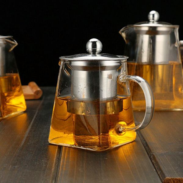 Varmebestandig tekande i glas med si Filter Infuser Tekande Kaffe Vandkande