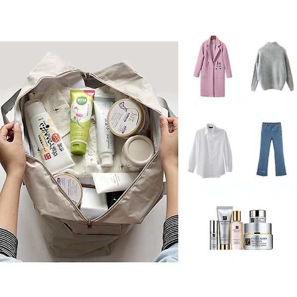Foldbar rejsetaske med stor kapacitet Bærbar taske Duffelbag Rejse Flytning af tøj Opbevaringstaske Finishing Bag