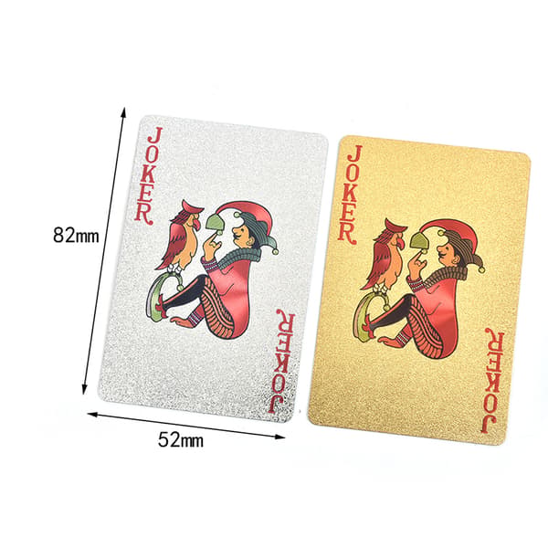 Vandtætte plastik spillekort pokerkort Gold