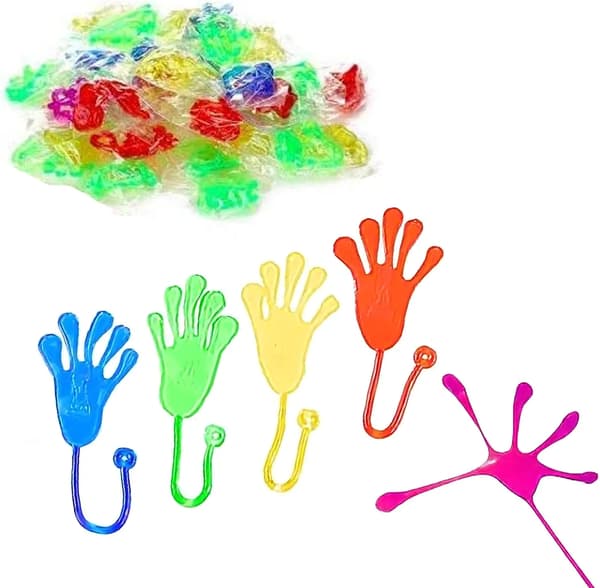 40 stk. Sticky Hands fargerike klebrige hender Bursdag