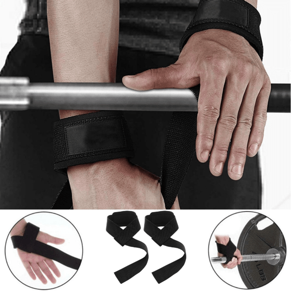 Løftestropper - Gym Dragremmar Svart 1 par (2 stk)