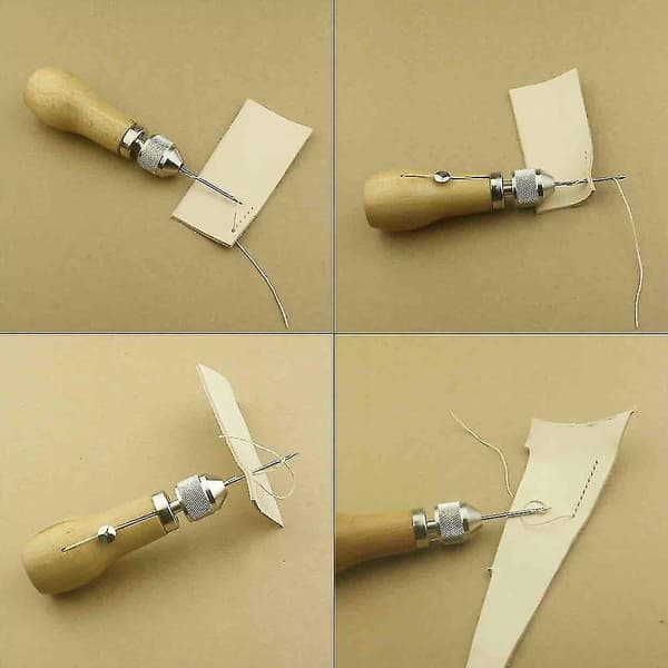 Trehåndtak Lær Canvas Speedy Stitcher Sysyl