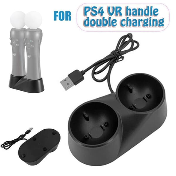 Dobbel Ladestasjon for PS3/PS4 VR Motion Controller Playstation