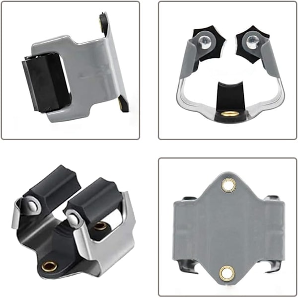 4 Dele Moppe Vægmonterede Clips Moppe Kostholder Værktøj Moppe Vægmonteret