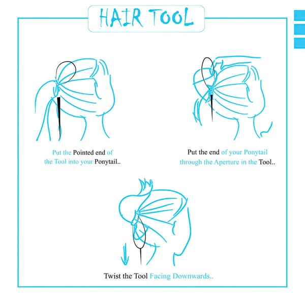 2 stk. Hårstyling Clip Hestehale Maker Styling