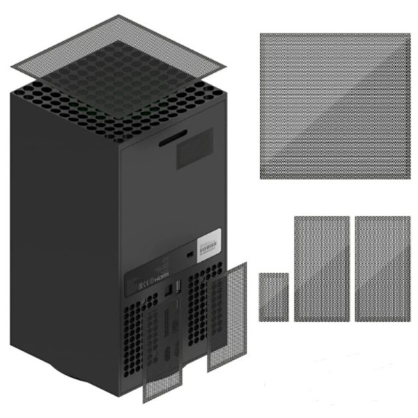 4-PACK Pölysuoja Xbox X -konsolille Musta
