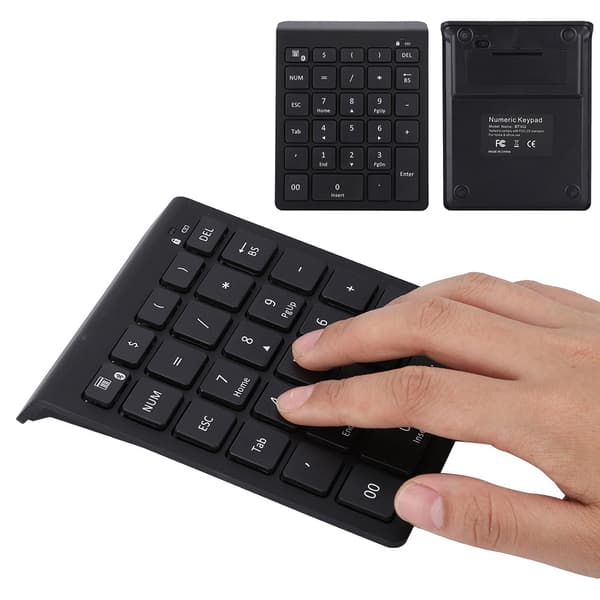 Svart 28-knappars Mini Numpad Trådlöst BT3.0 Numeriskt Tangentbord